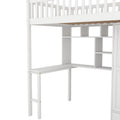 Twin size Loft Bed with Bookshelf,Drawers,Desk,and Wardrobe